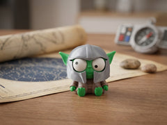 Goofy Eyes Grogu Figure - Baby Yoda Star Wars Collectible 1