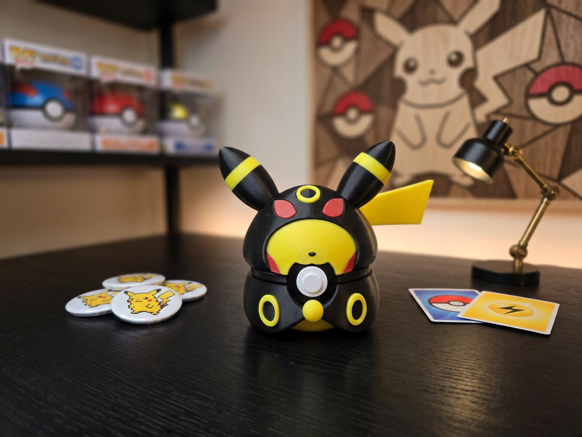 Pikachu in Umbreon Poncho Figure - 3D Printed Pokemon Collectible 1