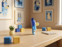 Flexi Bluey Figurine - Articulated 3D Printed Character Toy 2
