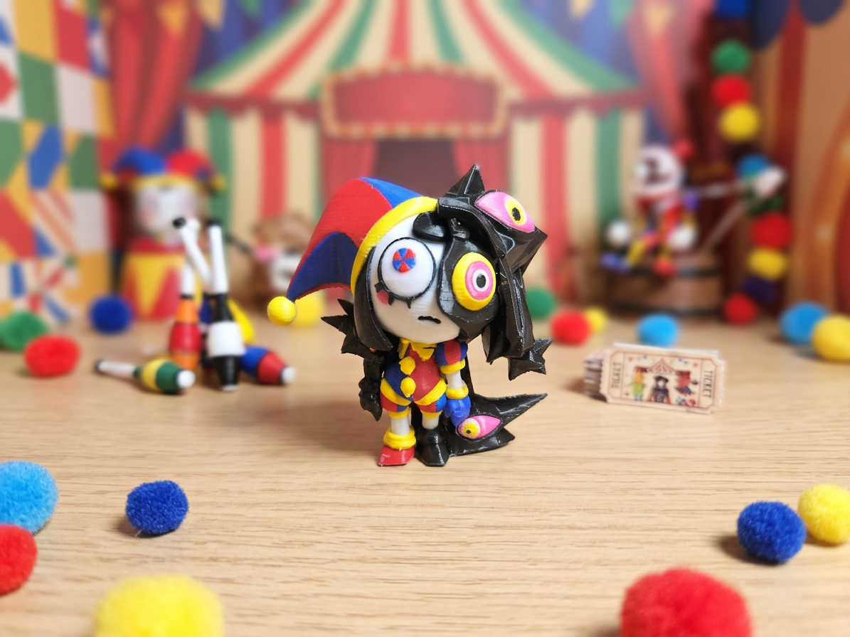 Abstracted Pomni Figure - The Amazing Digital Circus Collectible 1