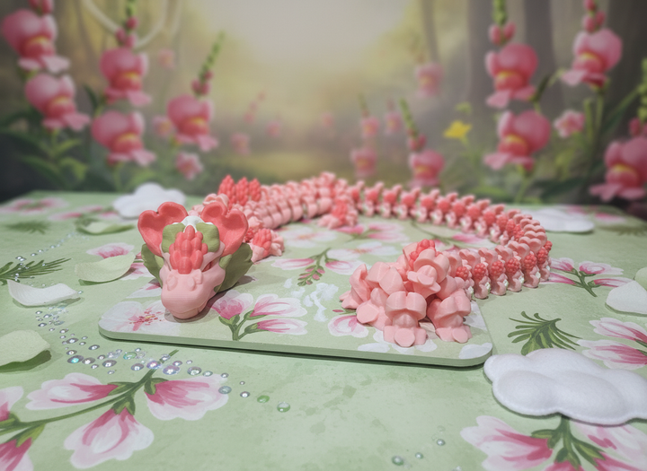 Snapdragon Dragon - Articulated Floral Fidget Toy, Desk Decor