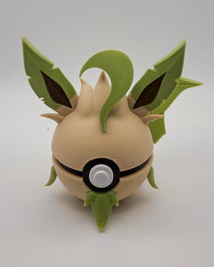 Leafeon Pokeball Figure - 3D Printed Prop for Gamer Desk Decor 2