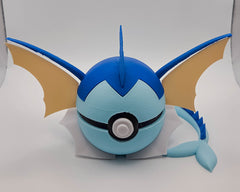 Vaporeon Pokeball - 3D Printed Figure, Video Game Replica 2