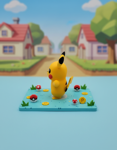 Pikachu Figurine, 3D Printed Pokemon Miniature, Desk Decor 5