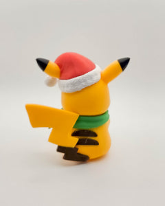 Santa Pikachu Figure - 3D Printed Pokemon Holiday Decor 4