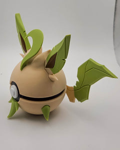 Leafeon Pokeball Figure - 3D Printed Prop for Gamer Desk Decor 3
