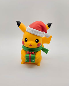 Santa Pikachu Figure - 3D Printed Pokemon Holiday Decor 2