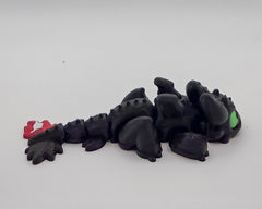 Articulated Toothless Mini Dragon, Poseable Fidget Desk Toy 3