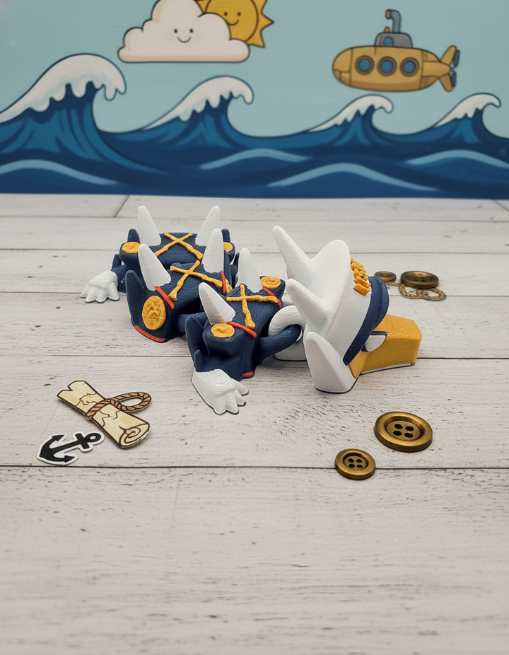 Marines Mini Dragon - Articulated 3D Printed Fidget Toy