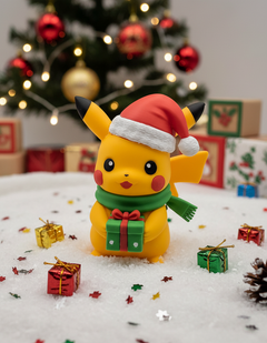 Santa Pikachu Figure - 3D Printed Pokemon Holiday Decor 7