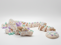 Easter Cookie Dragon - Articulated Pastel Fidget Toy 2