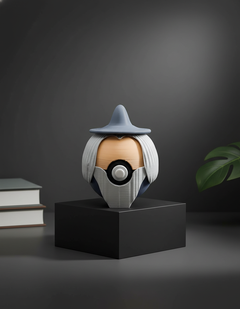 Gandalf Pokeball Figure, 3D Printed Wizard Crossover, Geek Desk Decor 4