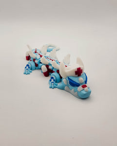 Articulated Nurse Mini Dragon - 3D Printed Fidget Toy & Desk Pet 2