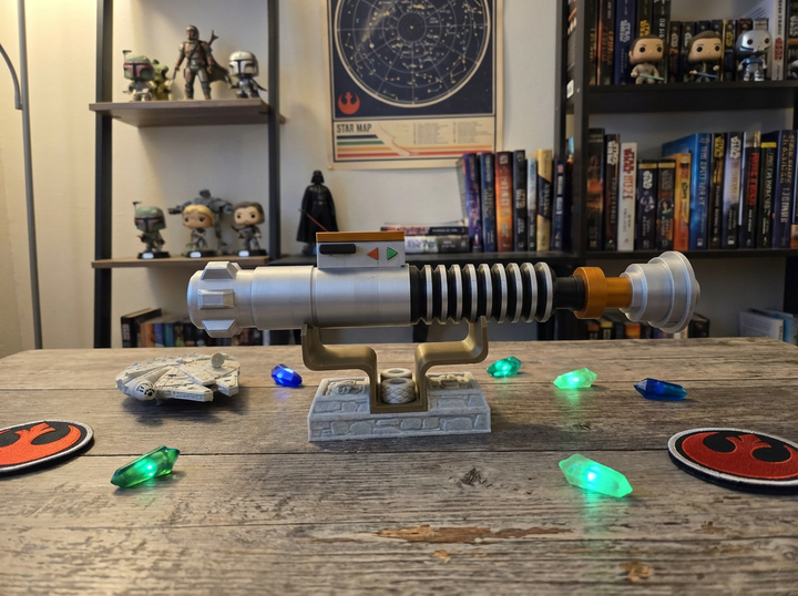 Luke Skywalker Lightsaber Prop Replica - Silver 3D Printed Jedi Cosplay Hilt