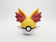 Fennekin Pokeball Replica - 3D Printed Gamer Decor 2