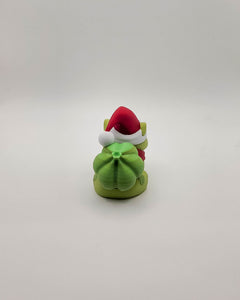 Christmas Bulbasaur Figure - 3D Printed Holiday Desk Decor 3