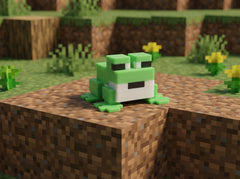 Minecraft Frog Figure - 3D Printed Gamer Decor, Pixel Art Style Collectible 4