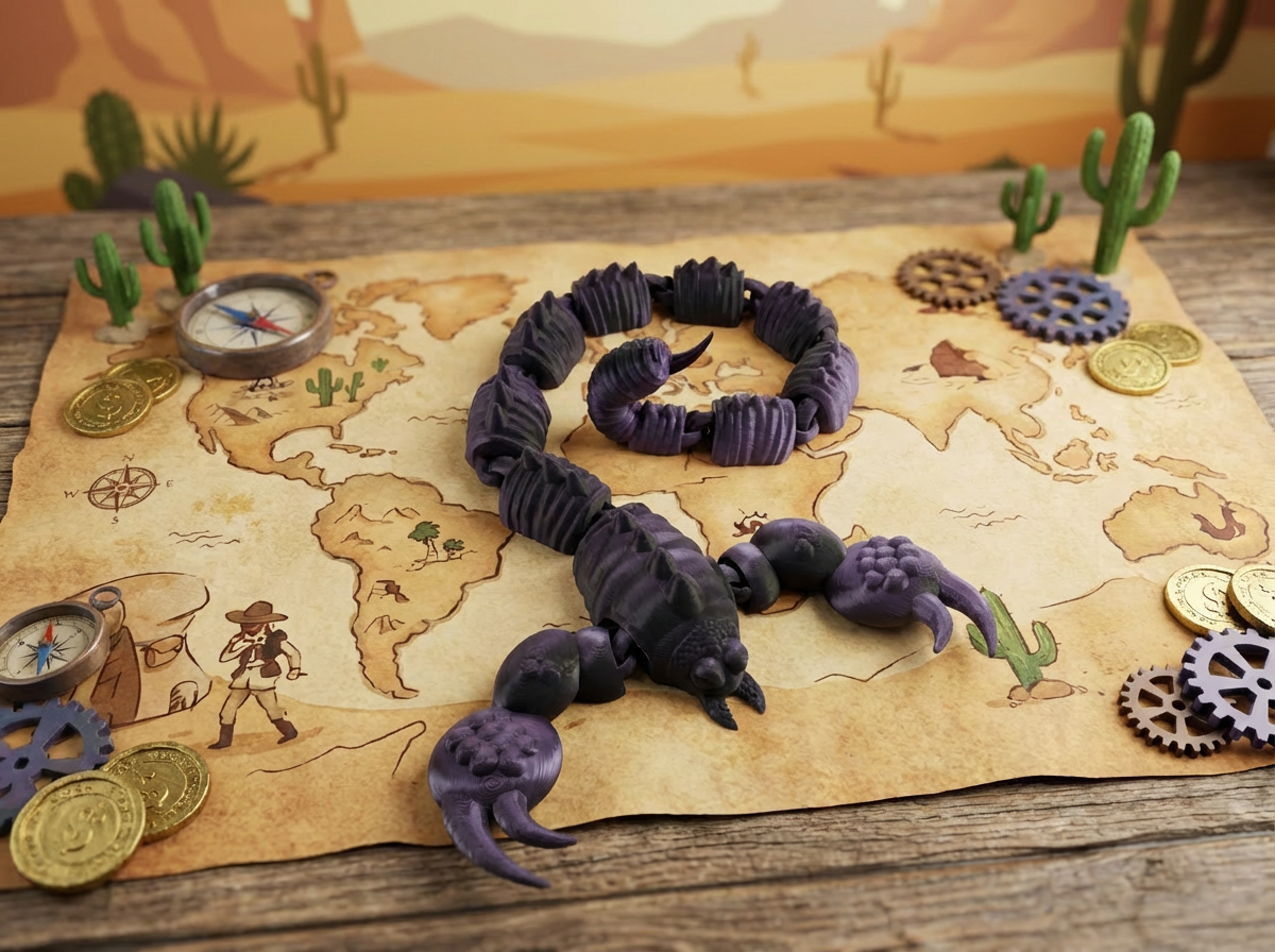 Articulated Scorpion Dragon - Fidget Desk Toy, Mythical Creature Figure 1