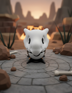 Cubone Pokeball Replica - 3D Printed Prop with Display Stand 1
