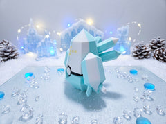 Regice Pokeball - 3D Printed Video Game Replica, Geek Desk Decor 6