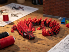 Miles Morales Articulated Dragon - Red and Black Crystal Figure Desk Toy 3