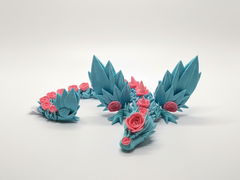 Rosewing Dragon - Articulated Crystal Fidget Toy - Blue 8