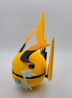 Mega Raichu X Pokeball Figure - 3D Printed Gamer Desk Decor 3