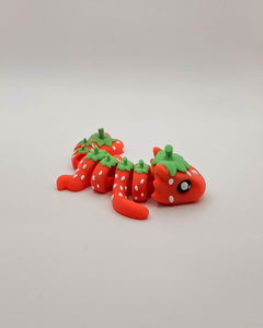 Articulated Strawberry Dragon - Cute Fidget Toy, Desk Decor 2