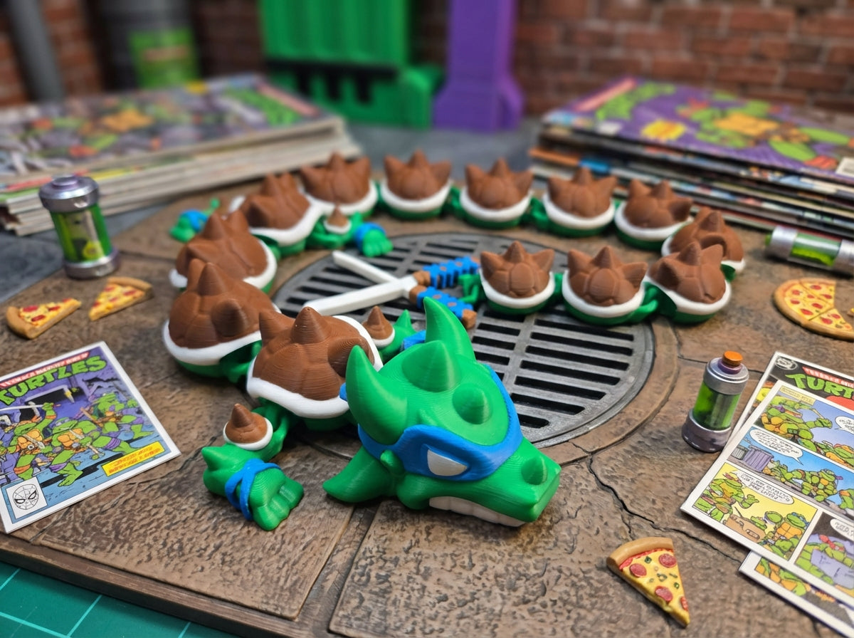 Articulated Leonardo Dragon - TMNT Inspired 3D Printed Figure 1