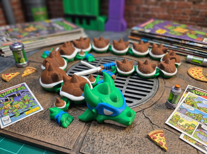 Articulated Leonardo Dragon - TMNT Inspired 3D Printed Figure