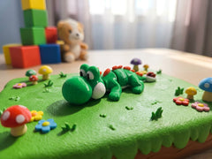 Flexi Yoshi Articulated Figurine - 3D Printed Mario Fidget Toy & Desk Pet 1