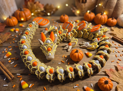 Pumpkin Cookie Dragon - Articulated Fidget Toy & Autumn Decor 1