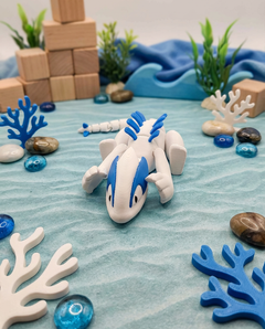 Articulated Lugia Figure - 3D Printed Collectible, Poseable Desk Toy 1