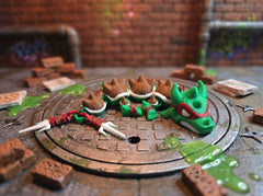 Articulated Raphael Turtle Dragon Figure - TMNT Inspired Desk Toy 1