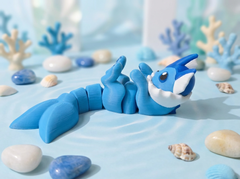 Flexi Vaporeon Figurine - Articulated Desk Toy 1