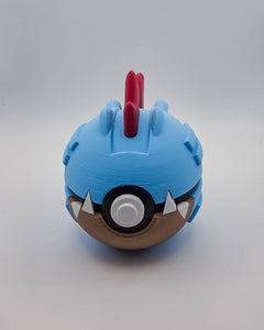 Feraligatr Pokeball Prop - 3D Printed Gamer Collectible 2
