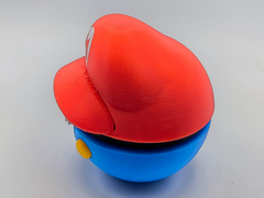 Mario Pokeball - 3D Printed Video Game Mashup Figure 3