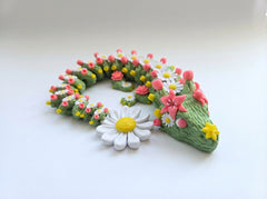 Articulated Spring Flower Dragon - 3D Printed Fidget Desk Toy 2