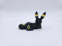 Sleeping Umbreon Figure - 3D Printed Pokemon Miniature, Gamer Desk Decor 3