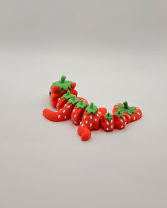 Articulated Strawberry Dragon - Cute Fidget Toy, Desk Decor 3