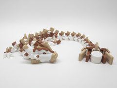 Smores Dragon - Articulated Fidget Toy, 3D Printed Desk Decor 3