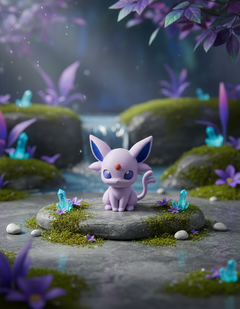 Espeon Figurine, 3D Printed Pokemon Statue, Miniature Desk Decor 5