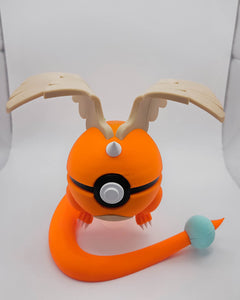 Mega Dragonite Pokeball Figure - 3D Printed Gamer Desk Decor, Collector Item 2