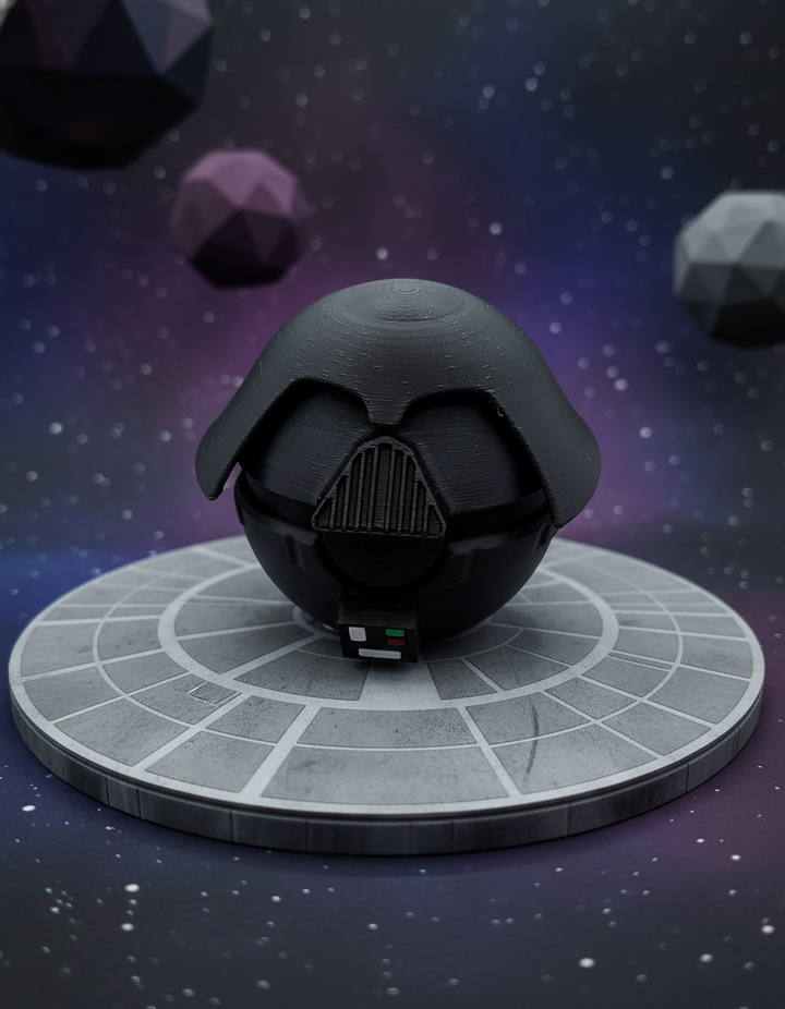 Darth Vader Pokeball - Star Wars Inspired 3D Printed Figurine, Geek Desk Decor