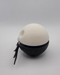 Jack Skellington Pokeball, 3D Printed Display Figure, Halloween Geek Decor 3