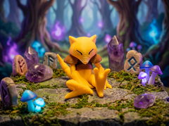 Abra PokeMini Figure - 3D Printed Psychic Pokemon Statue 1