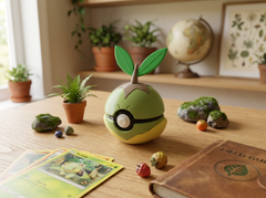 Turtwig Pokeball Replica - 3D Printed Sinnoh Starter Collector Prop 1