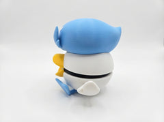 Quaxly Pokeball Figure - Non-Functional 3D Printed Gamer Decor 3