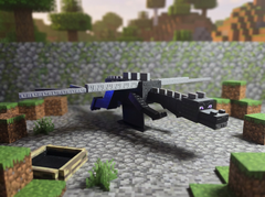 Minecraft Enderdragon Figure - Articulated Desk Toy with Stand 5