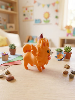 Pombon Figurine, Pokemon Inspired, Cute 3D Printed Desk Decor 4